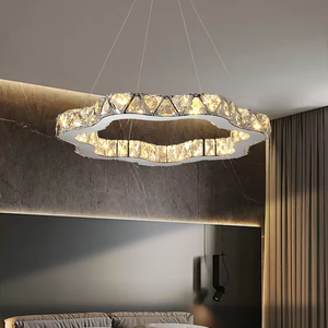 Luces colgantes de tendencia diseño dorado techo colgante dormitorio decorativo lujo K9 araña de cristal - Product Image 5