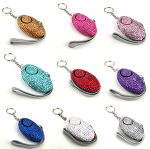 Alarme de sécurité personnelle en gros avec strass, porte-clés d'autodéfense pour filles, alarme d'urgence pour <span class=keywords><strong>la</strong></span> <span class=keywords><strong>défense</strong></span> personnelle - Product Image 1