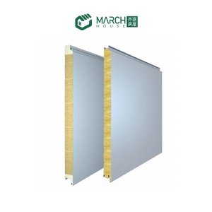 16 PU thép mạ kẽm Tấm bánh <span class=keywords><strong>sandwich</strong></span> cách âm màu xám <span class=keywords><strong>EPS</strong></span> 100mm bọt cho bên ngoài bức tường cho phòng lạnh - Product Image 6