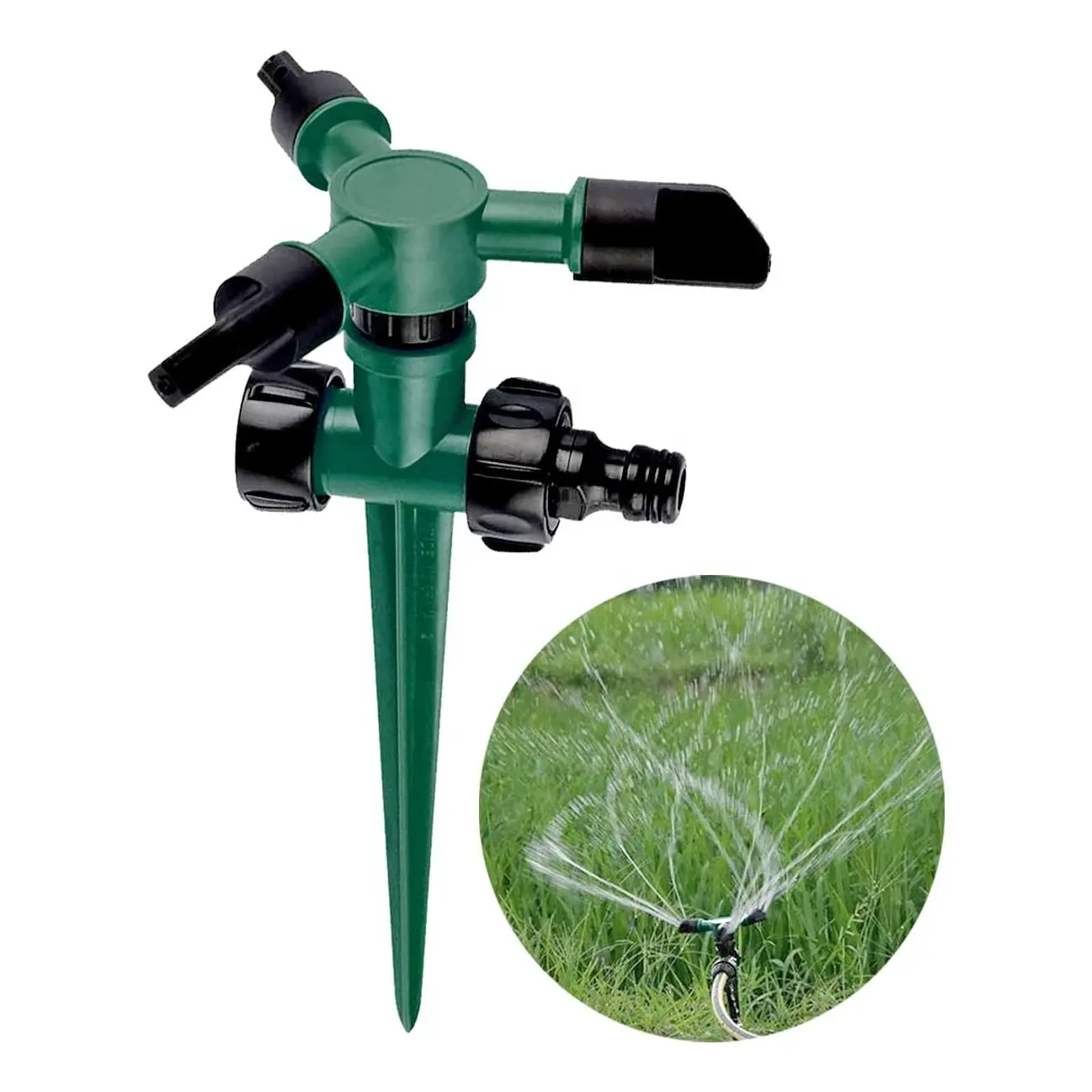 360 Adjustable Garden Water Rotating Sprinklers Lawn Irrigation System for Lawn Backyard Watering Cooling