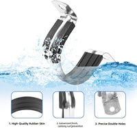 Support de fixation rigide en acier inoxydable renforcé de 3/4 pouce avec 2 trous, pince de câble en U, support de fixation pour tuyaux isolés, diverses applications
