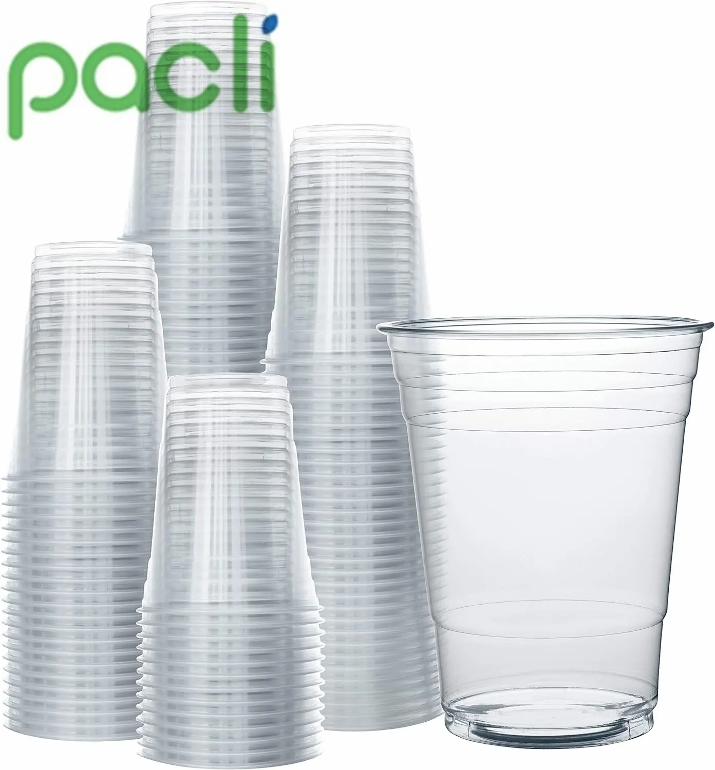 16oz cancelam copos plásticos descartáveis, recipiente plástico transparente do partido para a água, café frio gelado, suco