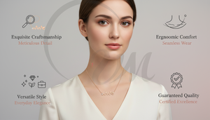 Collier à chaîne VM.Jewelry, série chic, or rose 18 carats, serti de diamants, cœur en forme de W, style classique, certifié NGTC, fête des mères - Product Image 4