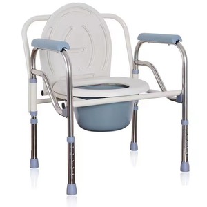 New Arrival white Adjustable Height Outdoor Mobile Toilet with Detachable Armrests - Product Image 5