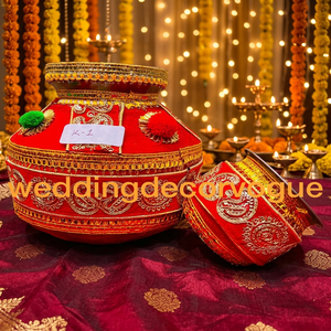 Wedding Colorful Decorative Pots Designs Wedding Pots Indian Wedding Pots /Matka From India - Product Image 2