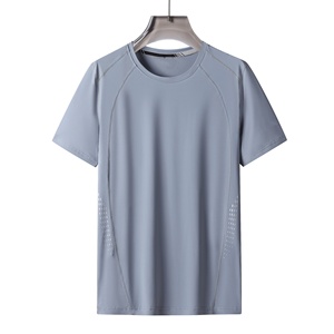 T-shirt de course personnalisé pour homme, coupe ajustée, séchage rapide, léger, en tissu tricoté polyester, motif imprimé - Product Image 4
