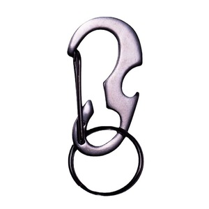 Mousqueton multifonctionnel EDC en acier avec anneau en D, décapsuleur, crochet à ressort et porte-clés à dégagement rapide, capacité de charge 15 kg - Product Image 3