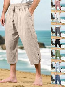 <span class=keywords><strong>Pantaloni</strong></span> capri da uomo multicolori <span class=keywords><strong>con</strong></span> <span class=keywords><strong>elastico</strong></span> <span class=keywords><strong>in</strong></span> vita e coulisse, <span class=keywords><strong>pantaloni</strong></span> casual da vacanza - Product Image 2
