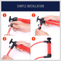 Vente en gros d'huile liquide pour voiture Pompe manuelle à changement de carburant robuste Pompe d'extraction de gonflage Pompe à siphon à air manuel 3 en 1 en plastique
