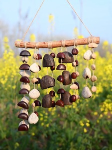 Campana de Viento Artesanal de Conchas Naturales, Campana de Yoga para Sanación Sonora, Alivio del Estrés, Adorno Colgante, Decoración para Jardín y Hogar, Regalo - Product Image 1
