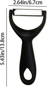 Best Selling Stainless Steel Y-Shaped Vegetable Fruit Sharp Peeler Grater Slicer <b>Kitchen</b> <b>Gadget</b> Black Plastic PP Handle Direct - Product Image 2