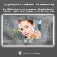 Miroir intelligent en céramique moderne avec éclairage LED anti-buée pour hôtels, appartements, villas, salles de bain - Marque YANKUN ODM OEM