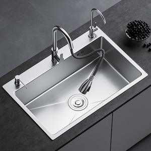 Fregadero de Cocina de Acero Inoxidable 304 de Primera Calidad, Grueso, de un Solo Tazón, para Instalar Debajo o Sobre la Encimera, Resistente al Óxido - Product Image 2