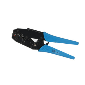 Pince à sertir isolée à cliquet de type drapeau HS-07FL pour fils industriels, entrée frontale, en acier à haute teneur en carbone, noire - Product Image 2