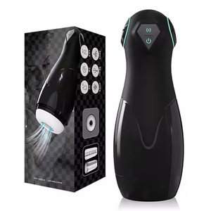 Entrenador de vibraciones <span class=keywords><strong>para</strong></span> <span class=keywords><strong>hombres</strong></span> Totalmente automático12 Vibración y 5 Copa de masturbación de empuje Succión Masturbador telescópico Juguete sexual - Product Image 1