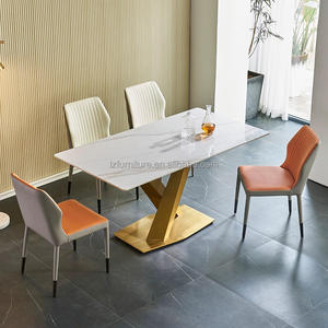 Two Tone Eco-Friendly Faux Leather Upholstered Quilted Luxury Modern Dining Room Accent <b>Chairs</b> <b>Padded</b> Curved Seats Home - Product Image 6