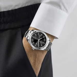 Montre HANNAH MARTIN, fabrication japonaise, bracelet en acier inoxydable noir, personnalisable avec votre logo de marque. - Product Image 2