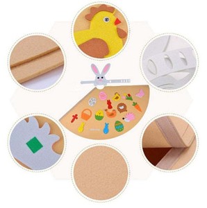 Jouet éducatif <span class=keywords><strong>en</strong></span> feutre lapin de <span class=keywords><strong>Pâques</strong></span> - Décoration d'arbre <span class=keywords><strong>pour</strong></span> coin de salle de classe <span class=keywords><strong>en</strong></span> tissu <span class=keywords><strong>pour</strong></span> nourrissons (0-3 ans) - Product Image 4