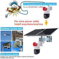 TecDeft Caméra solaire 4G carte sim ferme extérieure auto motion track ptz cctv alerte IP 8MP 4k surveillance caméra de sécurité sans fil