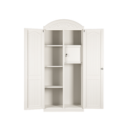 Armoire moderne à 2 portes en acier inoxydable, style Shaker, design démontable pour chambre d'appartement, salon, rangement, mobilier de maison
