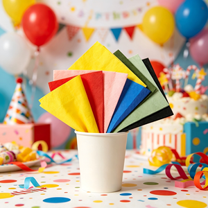 Servilletas de Papel Cuadradas Coloridas Desechables, Suaves y Absorbentes, Modernas y Minimalistas, para Fiestas de Cumpleaños, Bodas y Eventos - Product Image 2