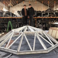 Usine vitrage en verre sans cadre toit lanternes