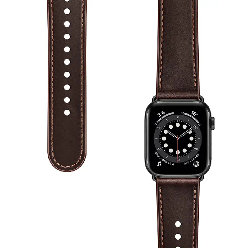 Boshiho-Correa de reloj Compatible con Apple, pulsera de lujo de cuero genuino de 40mm y 38mm, correa de repuesto para iWatch