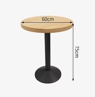 Vente en gros table basse moderne de luxe table ronde minimaliste avec bureau en bois pour café restauration rapide bar salon salle à manger travail