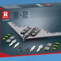 Reobrix 33038 Nuevo Bloques de Construcción de Juguete DIY B2 Bomber Stealth y Strategic, Juguetes de Construcción para Niños, Regalo, Sets de Bloques de Construcción