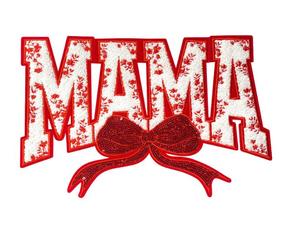 Sur la vente de grande taille fer sur chenille brodé bord rouge Mama Love Be Mine lettre <span class=keywords><strong>Patch</strong></span> pour T-shirt - Product Image 1