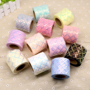 6cm 10 yardas lentejuelas bordado malla tul rollos suave boda DIY accesorios rollos malla tul tela cinta - Product Image 2