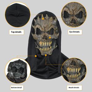 Venta caliente Máscara <span class=keywords><strong>de</strong></span> cabeza <span class=keywords><strong>completa</strong></span> Scary <span class=keywords><strong>Scream</strong></span> Ghost Halloween Horror Cosplay Máscara Demon Skull Mask con capucha - Product Image 5