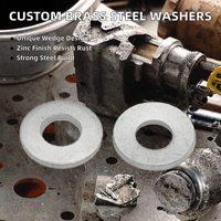 Custom Made Large Steel Wedge DIN 2-Hole Oval Shim Gasket Fender Hardened Steel Washers Zinc Finish