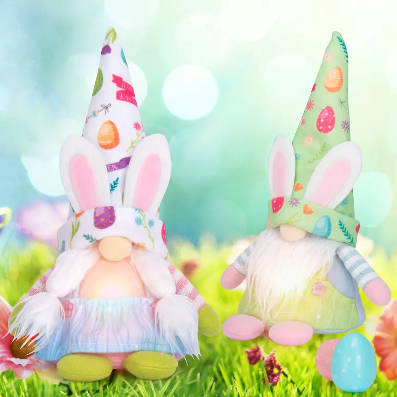 High Quality Happy Easter Cute Faceless Doll Bunny Easter Day Plush Small Spring Gnome Easter Party Table Home Holiday Decor