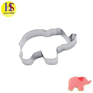 Factory Supplier Wholesale Custom Elephant Shape Stainless Steel Animal Cookie Cutter