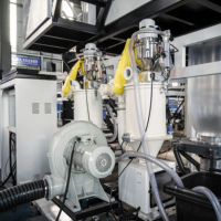 Machine à film soufflé ABA à 2 couches en promotion, extrudeuse de film plastique à bas prix pour usine de sacs en plastique