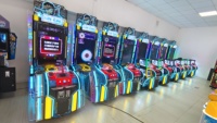 Machine de jeu vidéo d'arcade simulateur de tir à grand écran à monnayeur avec structure en fer, garantie 1 an, jeu pour enfants pour FEC