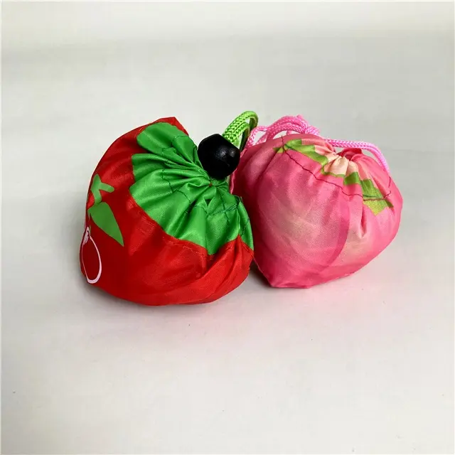 カスタム折りたたみ式ショッピングバッグ防水折りたたみ式巾着袋ナイロン再利用可能な折りたたみ式ショッピングバッグ
