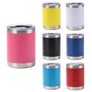 Gobelet isotherme en acier inoxydable de 10 oz avec couvercle et paille, double paroi sous vide, revêtement en poudre, mug de voyage - Product Image 5