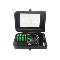 Meilleur Prix Hondao HD-208 Boîtier de Distribution Fibre Optique Extérieur 16 Cœurs ODP 1:16 Noir FTTH avec Garantie 1 An