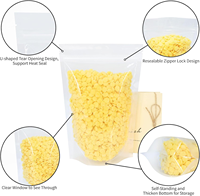Sachet d'emballage personnalisé transparent refermable pour fruits secs, aliments secs, noix ou autres produits alimentaires, pochette autoportante