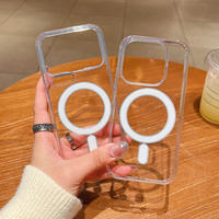 Funda Magnética Transparente a Prueba de Golpes de Acrílico para Redmi Note 15 Pro Plus 14 13 Pro + Redmi A5 15C A7 Pro, Funda de Carga Inalámbrica