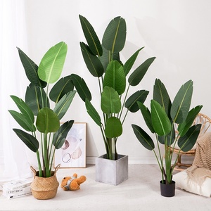Plantes tropicales artificielles 6ft /5ft /4ft palmier bananier voyageur pour la décoration de paysage vert de bureau - Product Image 4