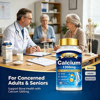 Compléments alimentaires Calcium 1200mg+D3 en gélules molles pour adultes et personnes âgées, améliore la densité osseuse, 2 par jour