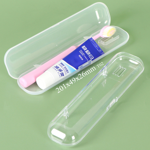 SUNSHING Custom PP PS Plastic Storage Containers Transparent Utensil Case Tooth <b>Brush</b> Box Packaging Travel Toothbrush Holder - Product Image 1