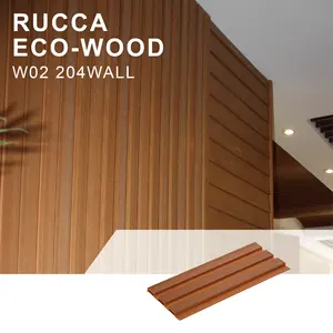 Rucca WPC/PVC 나무 플라스틱 복합 실내/야외 디자인 벽 패널 204*16mm