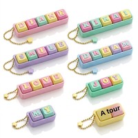 Porte-clés personnalisé pour clavier mécanique avec lettres, anti-stress, imprimé en 3D