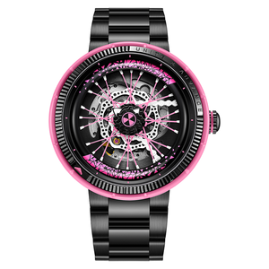 Reloj Mecánico Unisex de Alta Gama con Diseño Hueco de Acero Inoxidable, Estilo Creativo con Elementos de Llanta de Bicicleta - Product Image 1