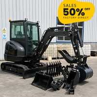 Pengiriman Gratis Mini Excavator Mesin EPA Kubota 3.5 Ton Crawler Micro Digger 1 Ton 2 Ton 4 Ton Mini Excavator Kecil untuk Dijual
