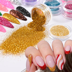 Haute qualité acrylique <span class=keywords><strong>24</strong></span> couleurs 3D Nail Art paillettes poudre éblouissante chatoyante fine ongles paillettes <span class=keywords><strong>sucre</strong></span> décorations Salon utilisation - Product Image 3